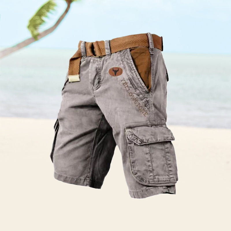 Alpenwolken - Herren-Shorts mit mehreren Taschen——🔥🔥Sommer-Bestseller