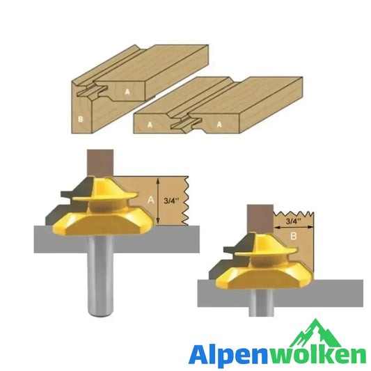 Alpenwolken - 1/2 Zoll Schaft 45-Grad-Lock-Gehrungsfräser