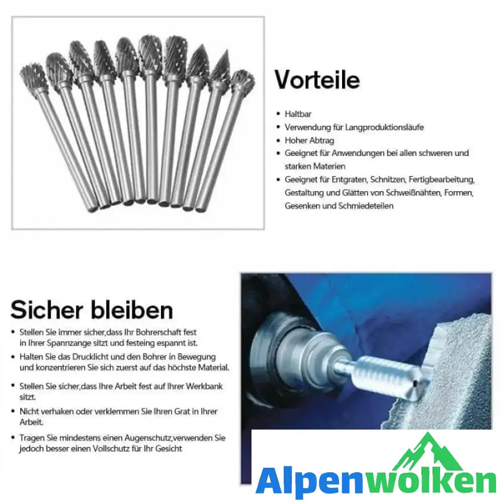 Alpenwolken - 10 in 1 Wolframstahl-Schleifkopf (10PCS)🔥🔥🔥