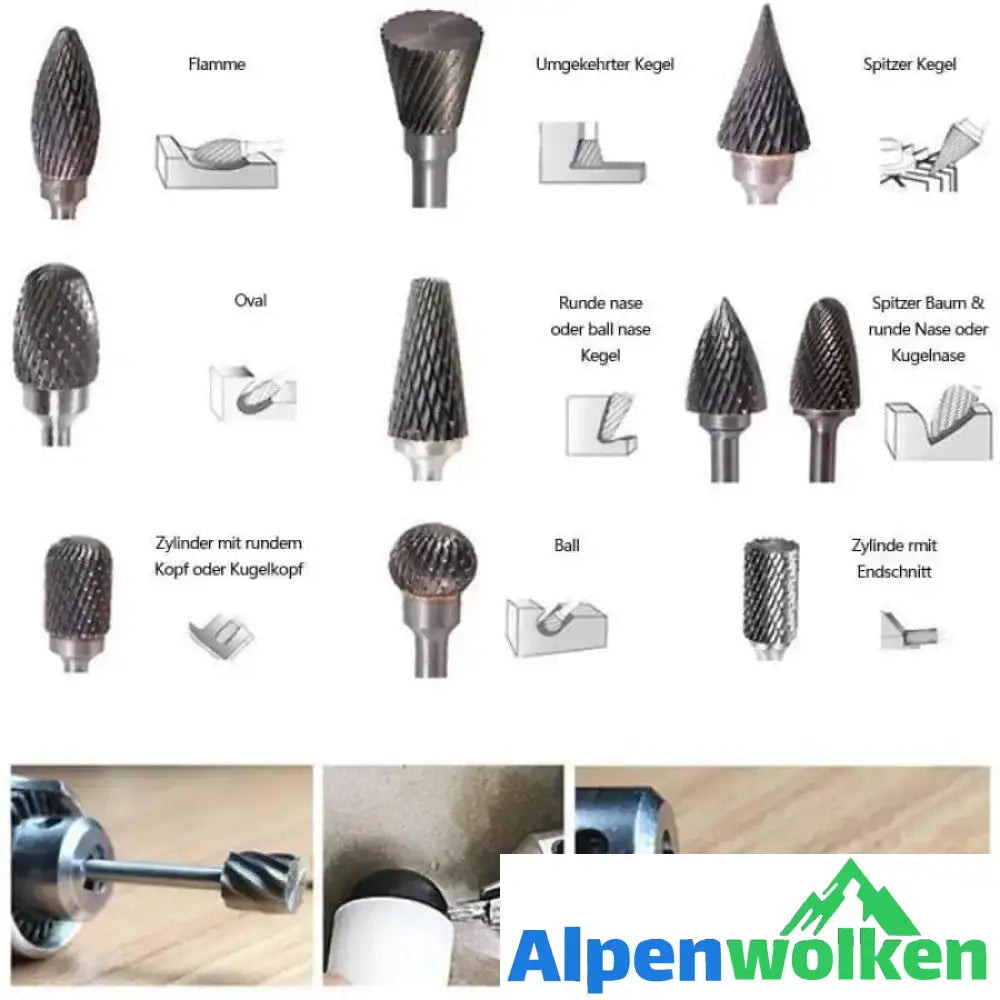 Alpenwolken - 10 in 1 Wolframstahl-Schleifkopf (10PCS)🔥🔥🔥