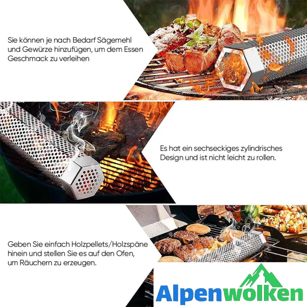 Alpenwolken - 12' Pellet-Räucherrohr für alle Grills oder Räuchergeräte