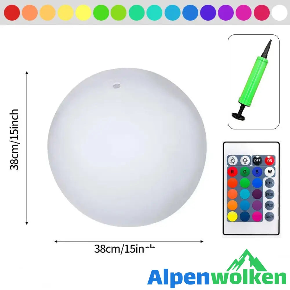 Alpenwolken - 16 Farben leuchtendes Wasserball-LED-Licht