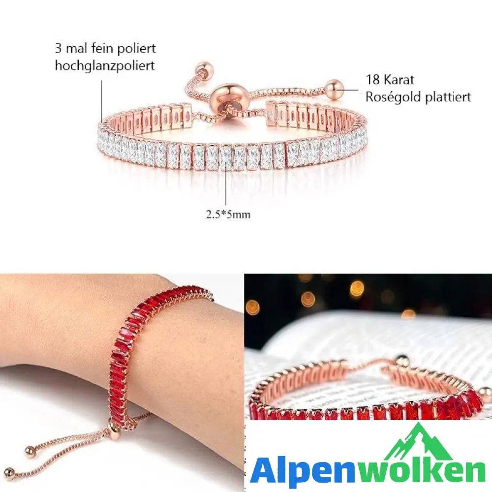 Alpenwolken - 18 Karat vergoldetes Zirkonia-Armband