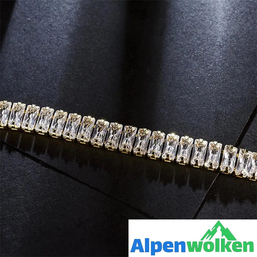 Alpenwolken - 18 Karat vergoldetes Zirkonia-Armband