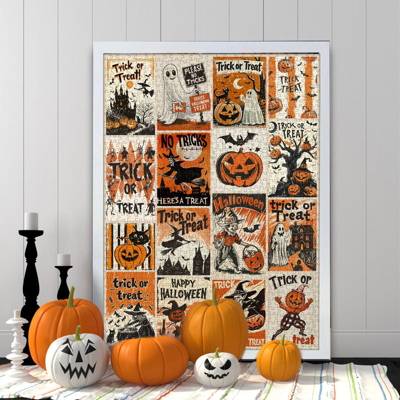 Alpenwolken - Halloween-Retro-Poster-Puzzle 1000 Teile