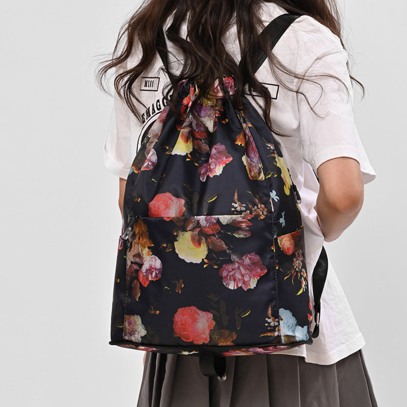 Alpenwolken - Ethnic Style Drawstring Shoulder Bag