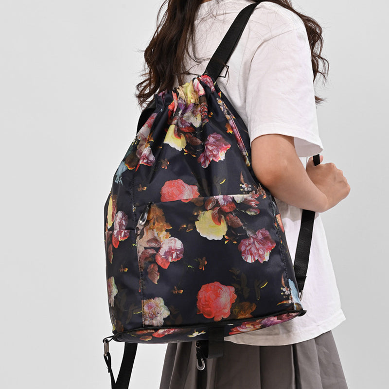 Alpenwolken - Ethnic Style Drawstring Shoulder Bag