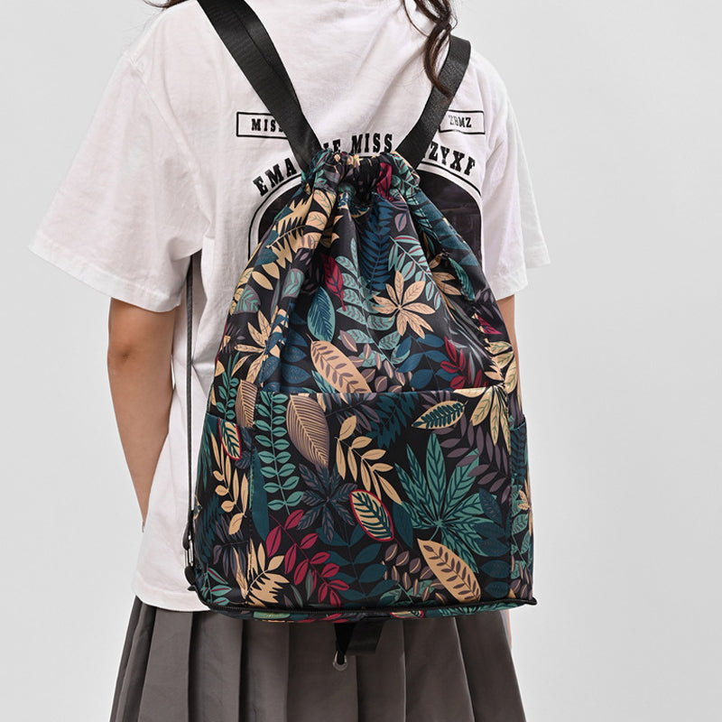 Alpenwolken - Ethnic Style Drawstring Shoulder Bag