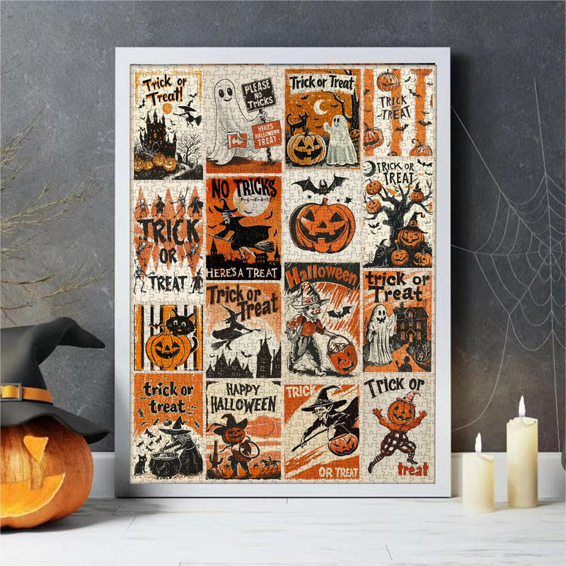 Alpenwolken - Halloween-Retro-Poster-Puzzle 1000 Teile