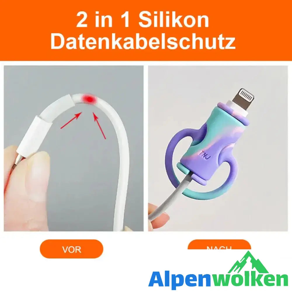 Alpenwolken - 2 in 1 Datenkabelschutz