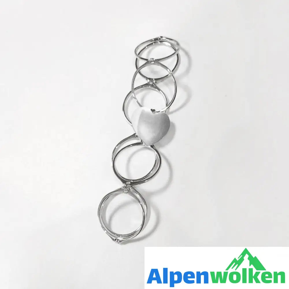 Alpenwolken - 2-in-1 Einziehbares Ringarmband