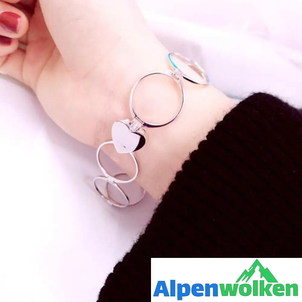 Alpenwolken - 2-in-1 Einziehbares Ringarmband