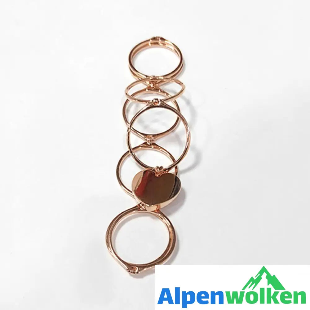 Alpenwolken - 2-in-1 Einziehbares Ringarmband