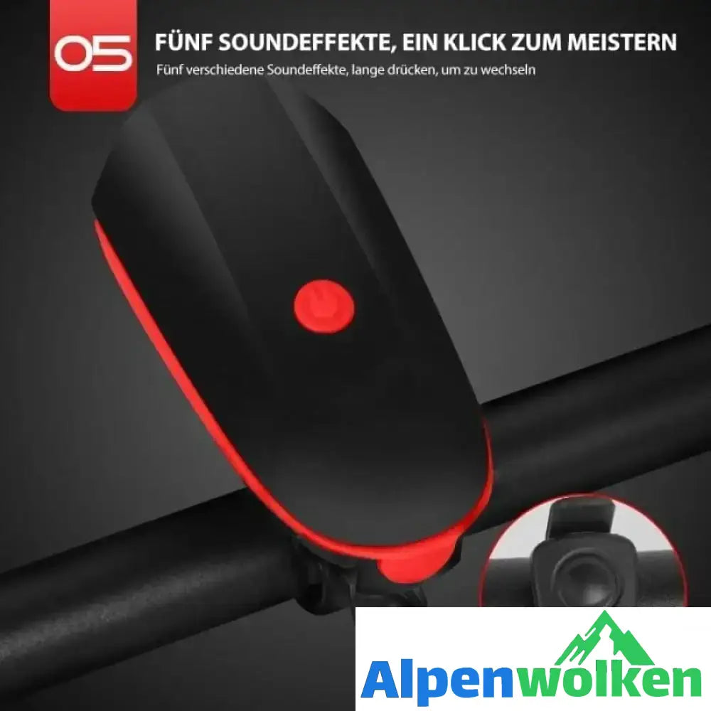 Alpenwolken - 2- in- 1 Fahrrad USB Horn Frontleuchte