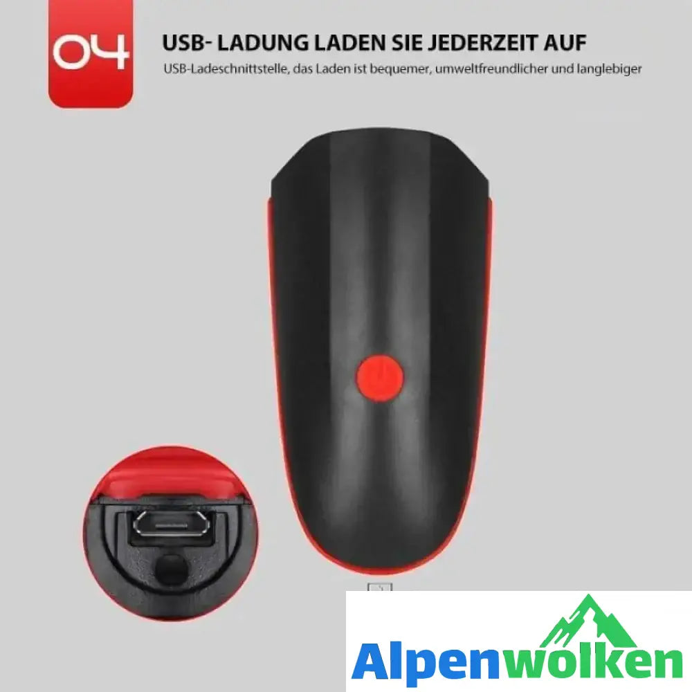 Alpenwolken - 2- in- 1 Fahrrad USB Horn Frontleuchte