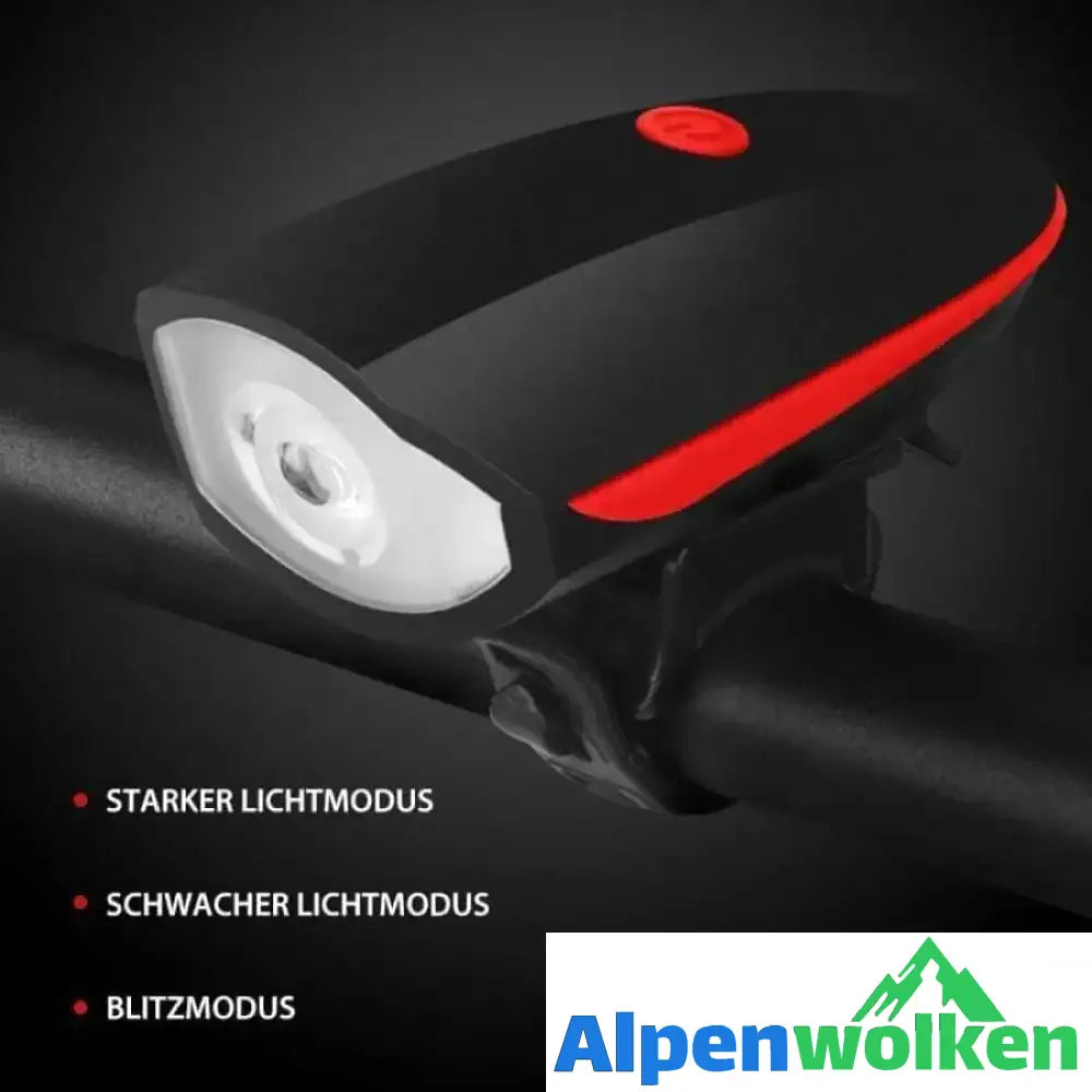 Alpenwolken - 2- in- 1 Fahrrad USB Horn Frontleuchte