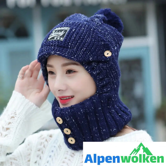 Alpenwolken - 2 in 1 Maske Schal Strickmütze