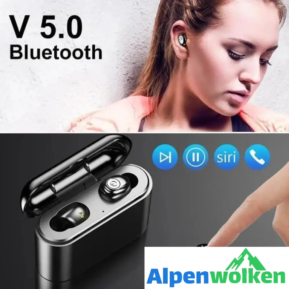 Alpenwolken - 2-in1 Bluetooth-Headset & Externer Akku