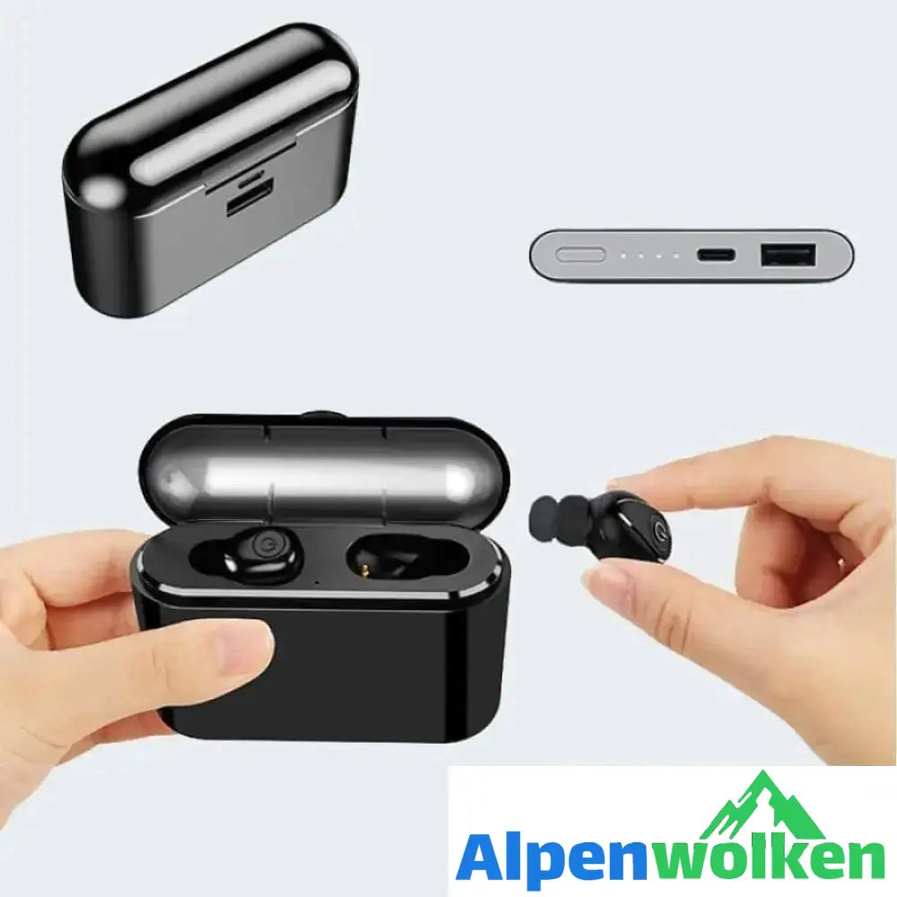 Alpenwolken - 2-in1 Bluetooth-Headset & Externer Akku