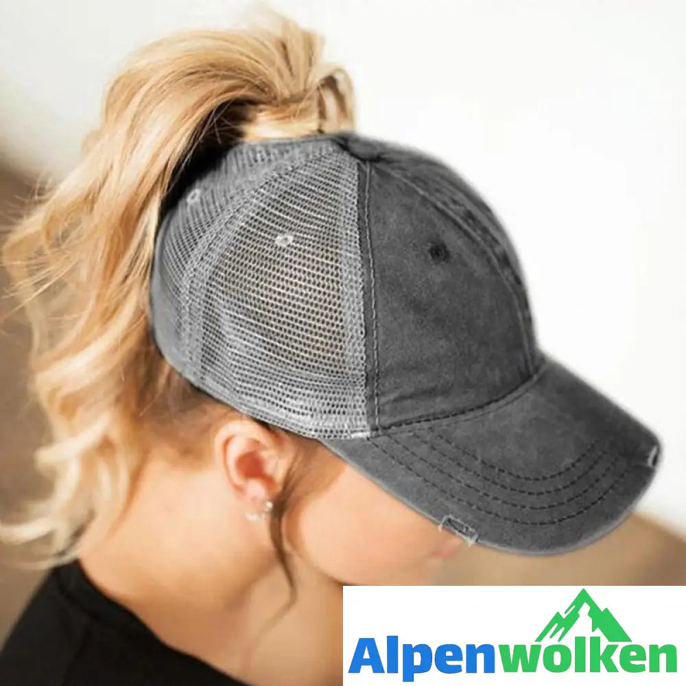 Alpenwolken - 2020 neue Netzausschnitt Pferdeschwanz Baseballkappe