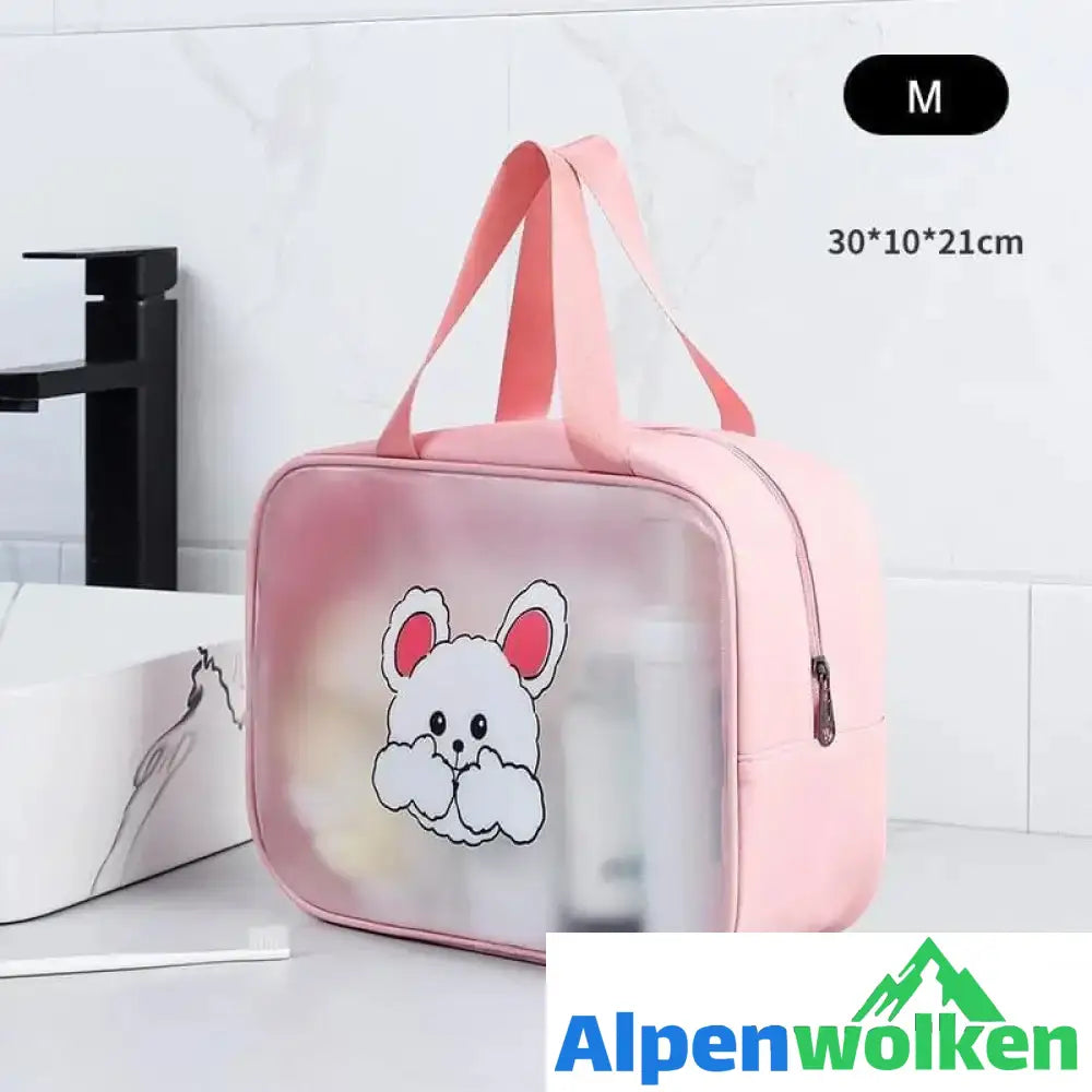 Alpenwolken - 2021 Neue Praktische Wasserdichte Toilettenartikel Aufbewahrungstasche Mittel Pink Hund