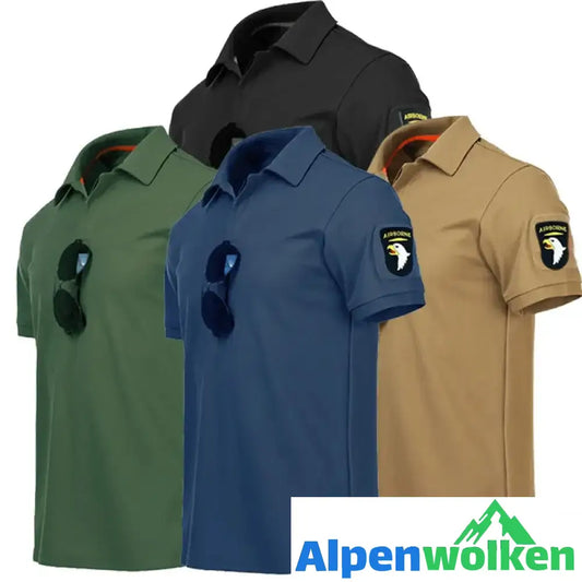 Alpenwolken - 2022 Schnelles trockenes Poloshirt der Männer im Freien