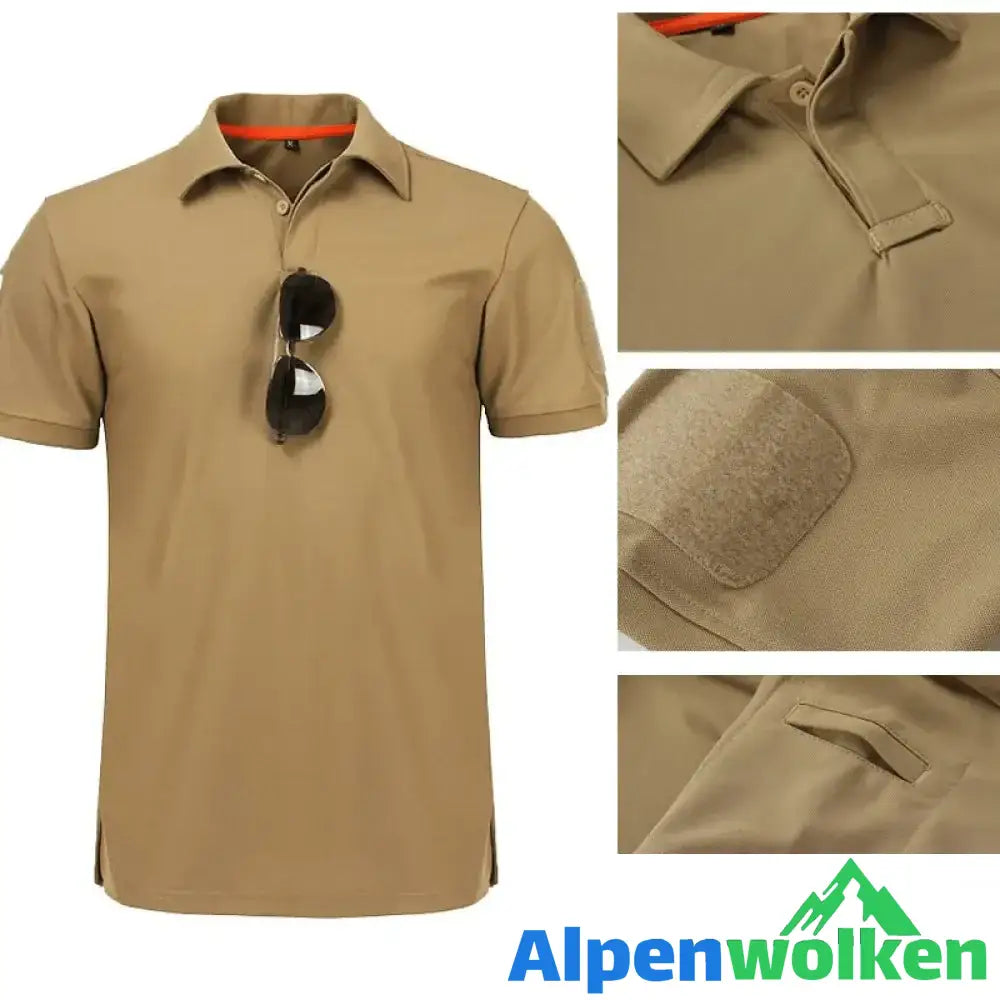 Alpenwolken - 2022 Schnelles trockenes Poloshirt der Männer im Freien