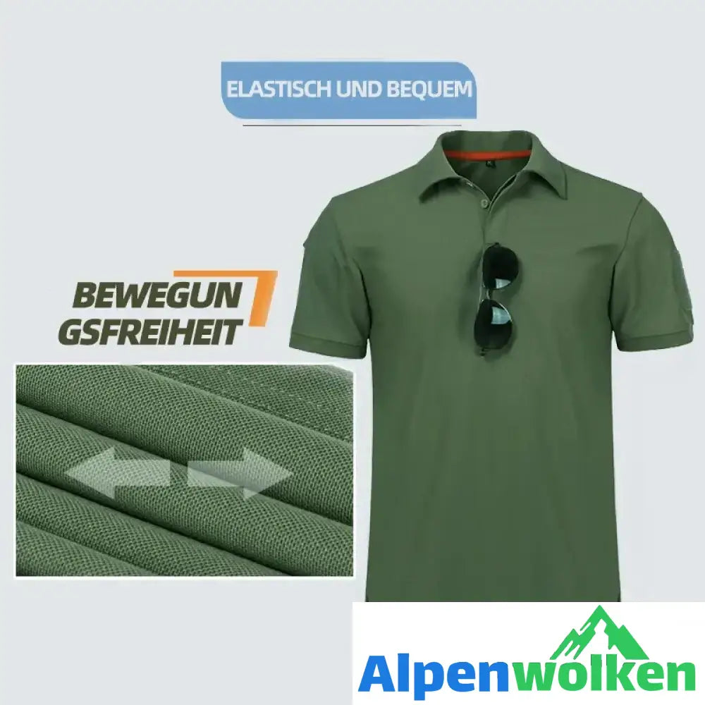 Alpenwolken - 2022 Schnelles trockenes Poloshirt der Männer im Freien