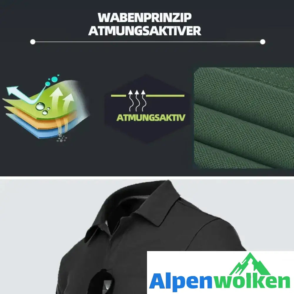 Alpenwolken - 2022 Schnelles trockenes Poloshirt der Männer im Freien