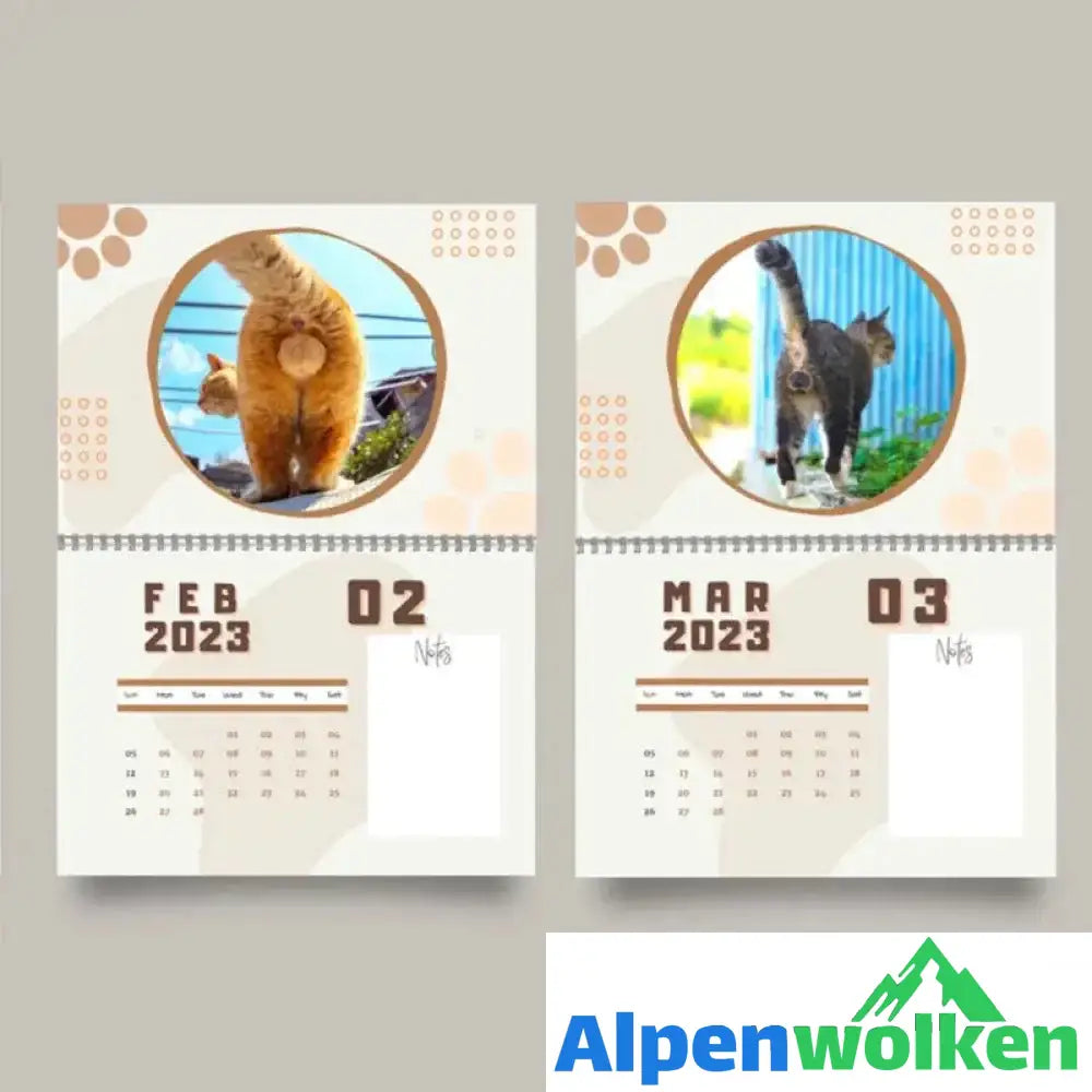 Alpenwolken - 2023 Katzen Arschlöcher Kalender