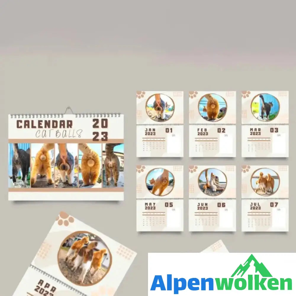 Alpenwolken - 2023 Katzen Arschlöcher Kalender