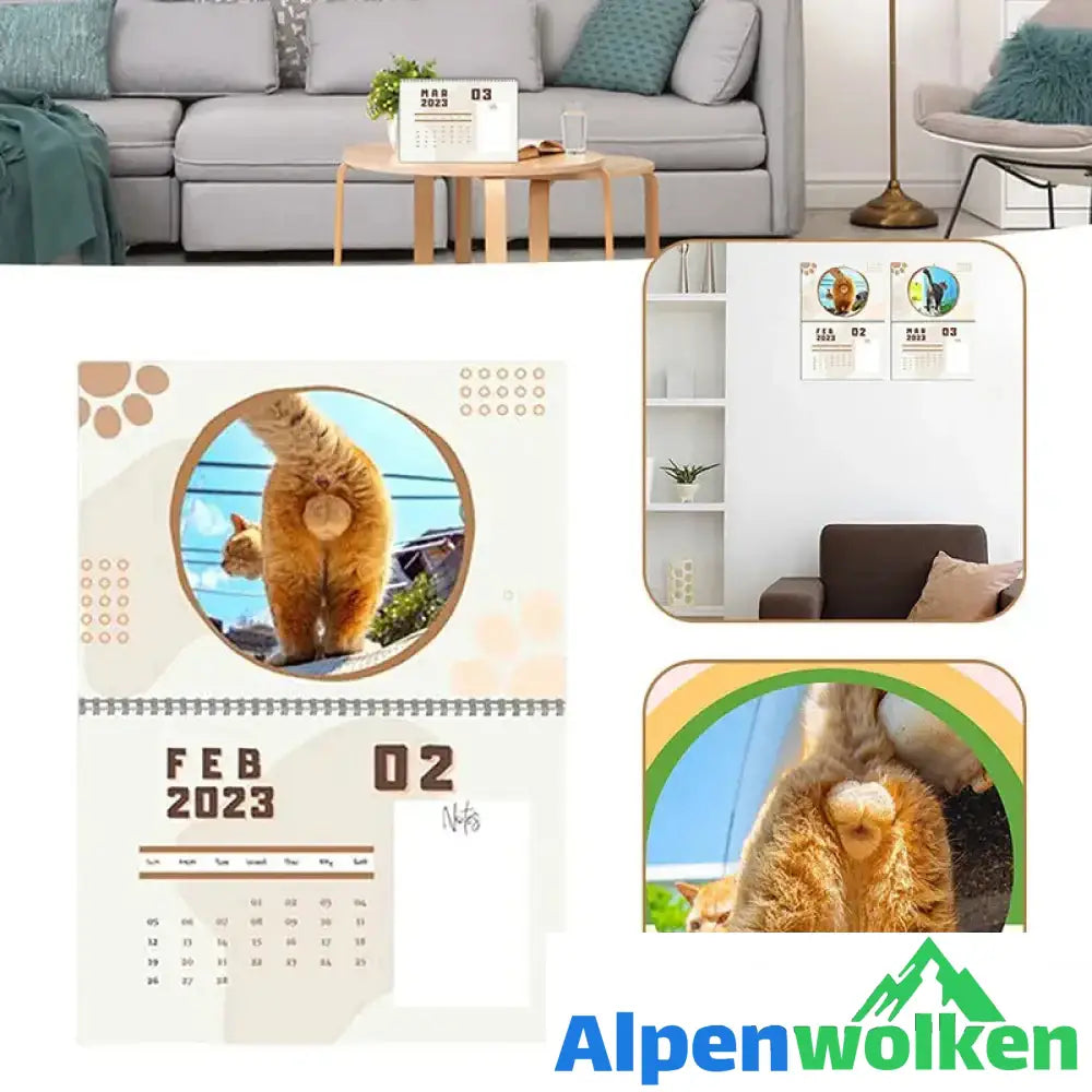 Alpenwolken - 2023 Katzen Arschlöcher Kalender