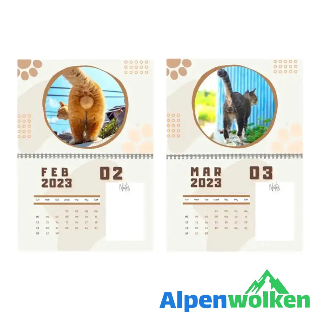 Alpenwolken - 2023 Katzen Arschlöcher Kalender