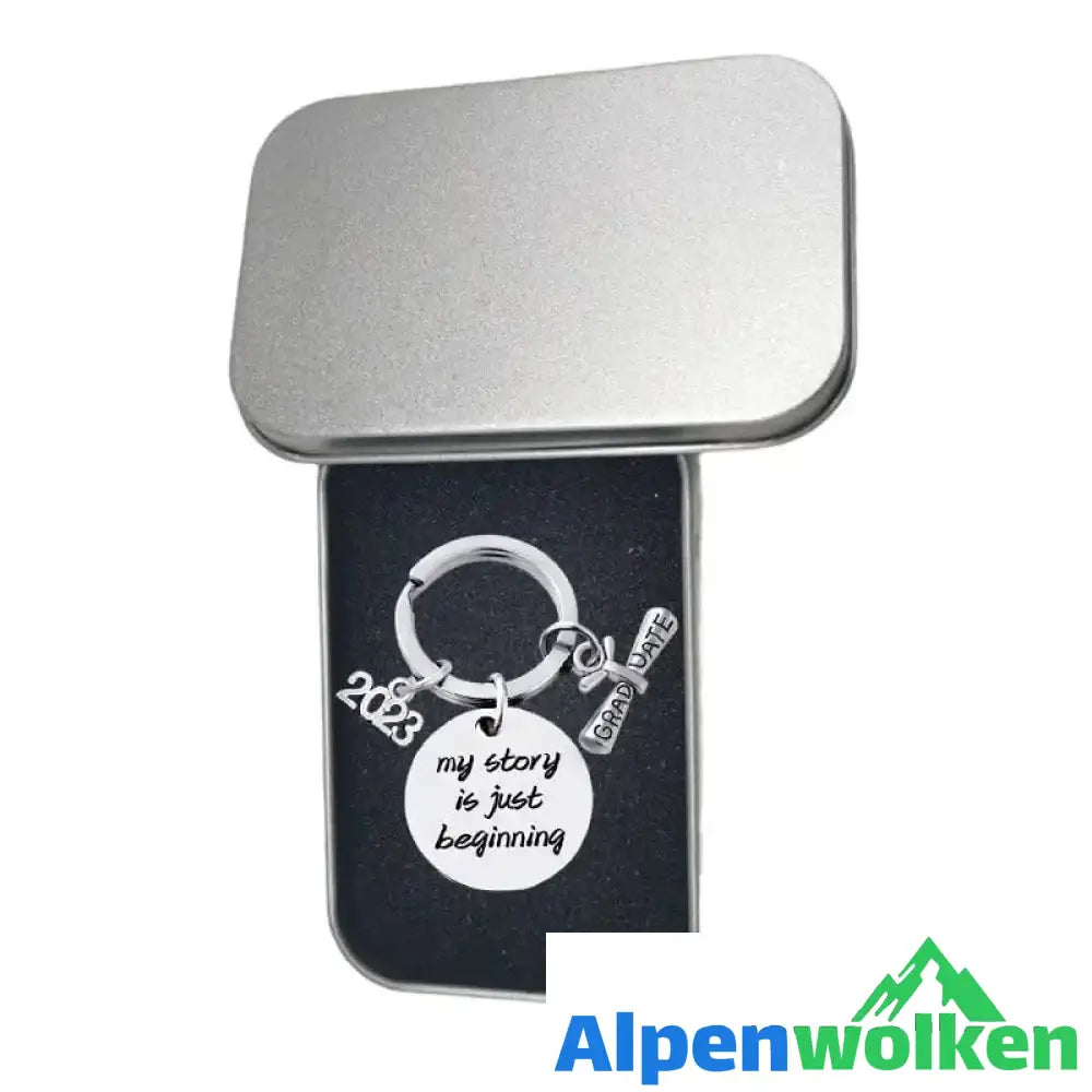 Alpenwolken - 2023 Schlüsselanhänger aus Metall mit Geschenkbox