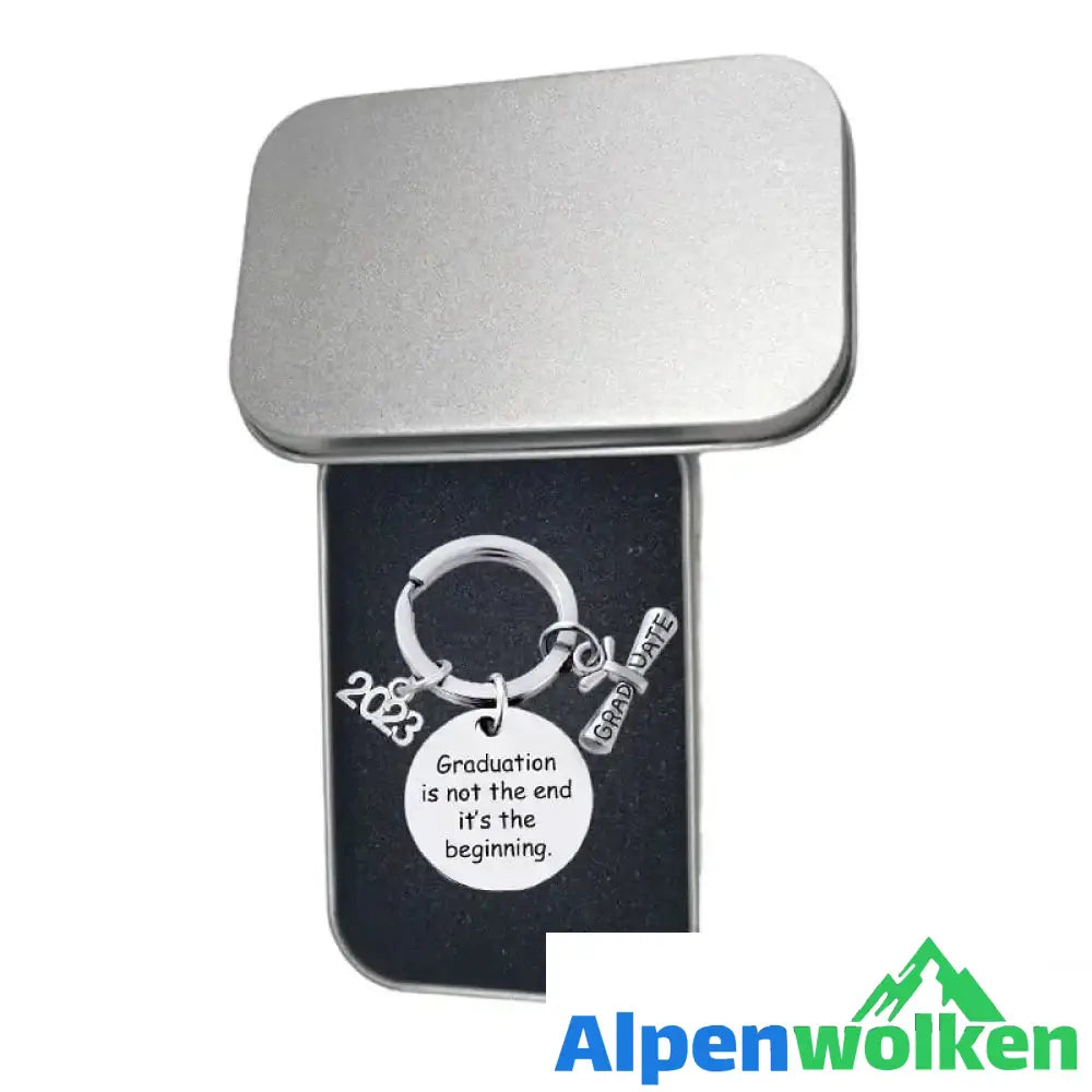 Alpenwolken - 2023 Schlüsselanhänger aus Metall mit Geschenkbox