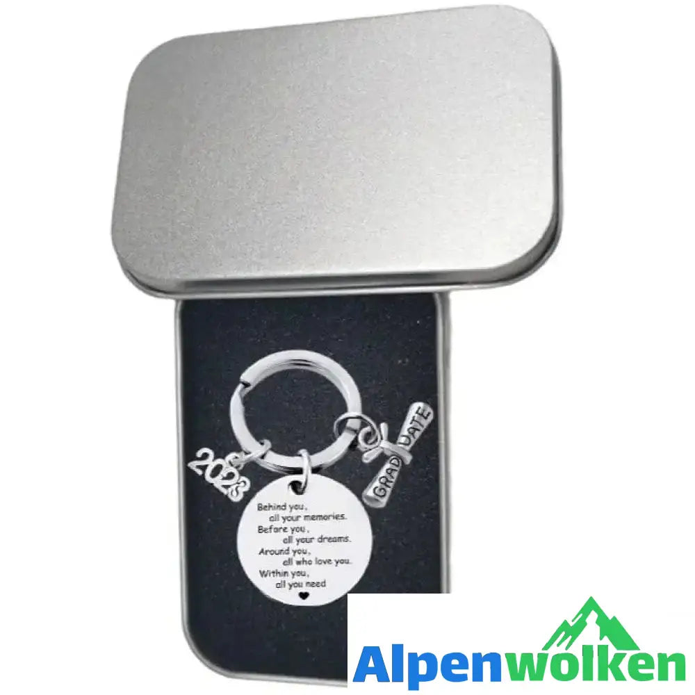 Alpenwolken - 2023 Schlüsselanhänger aus Metall mit Geschenkbox