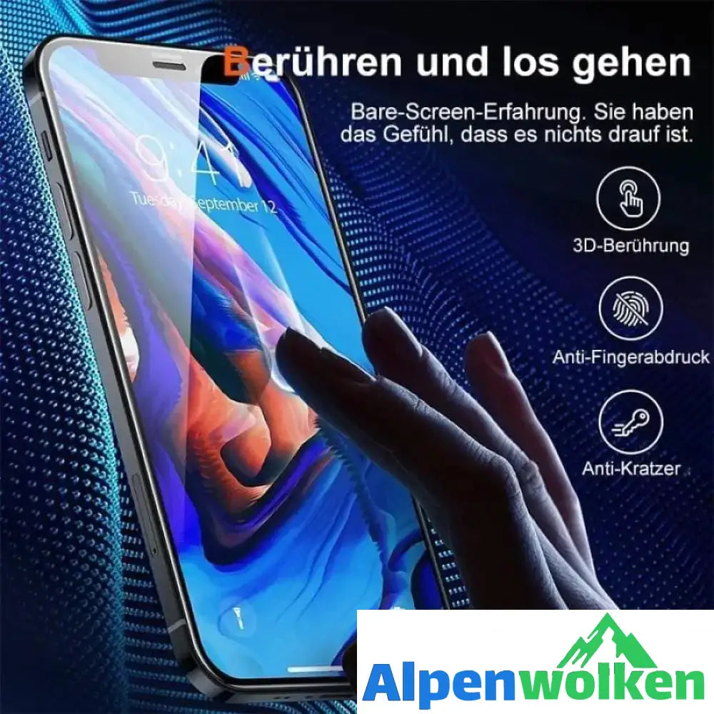 Alpenwolken - 20D Gehärtetes Glas Touchscreen Schutzfolie