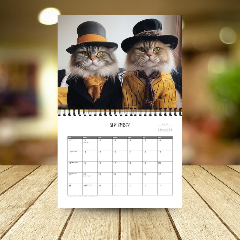 Alpenwolken - 2025 Stilvoller Katzenkalender/Geschenk für Katzenliebhaber