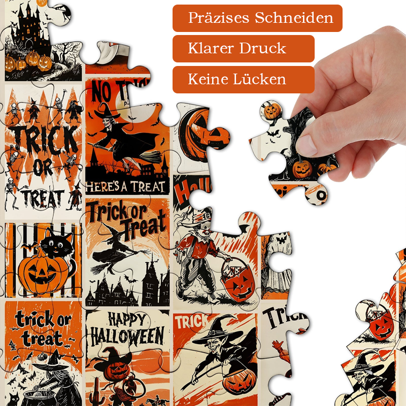 Alpenwolken - Halloween-Retro-Poster-Puzzle 1000 Teile