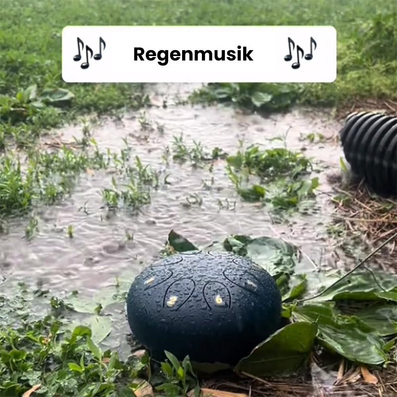 Alpenwolken - Regentrommel als Garteninstrument