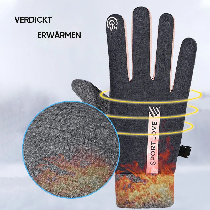 Alpenwolken - Wasserdichte Finger-Touchscreen-Handschuhe, rutschfest und kältebeständig