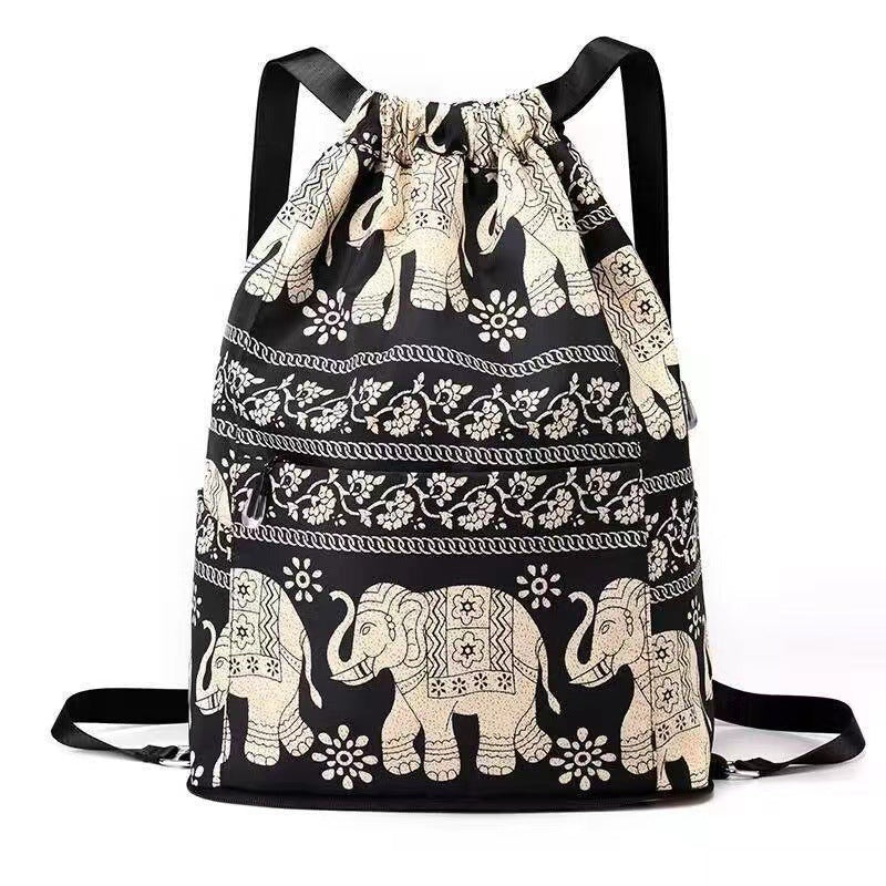 Alpenwolken - Ethnic Style Drawstring Shoulder Bag