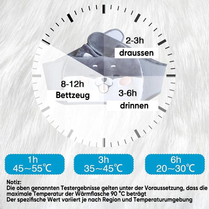 Alpenwolken - Nachfüllbarer Wärmflaschengürtel aus Plüsch