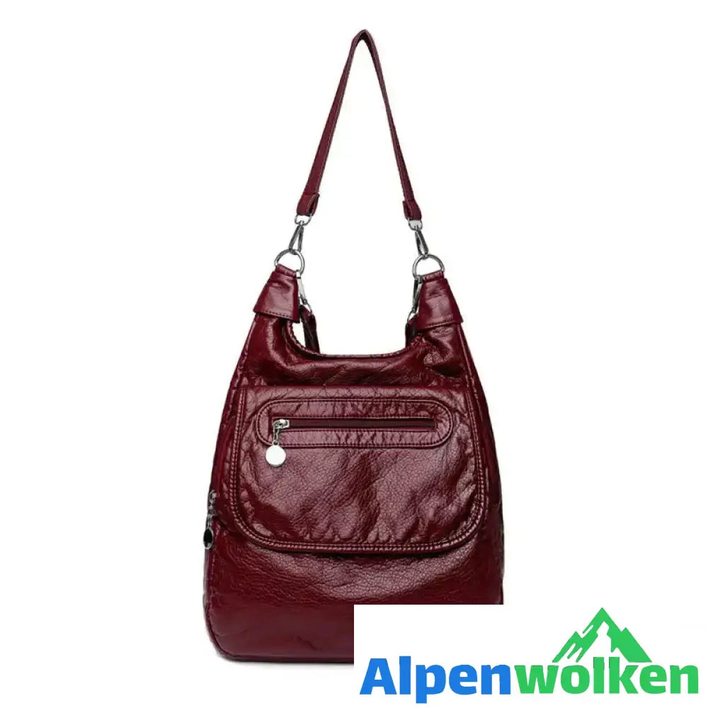 Alpenwolken - 3-in-1 Damen Lässige Reisetasche mit großem Fassungsvermögen rot