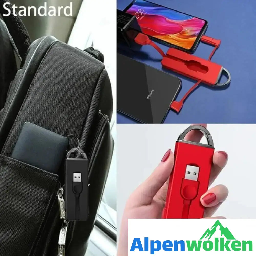 Alpenwolken - 3-in-1 Datenkabel Schlüsselbund