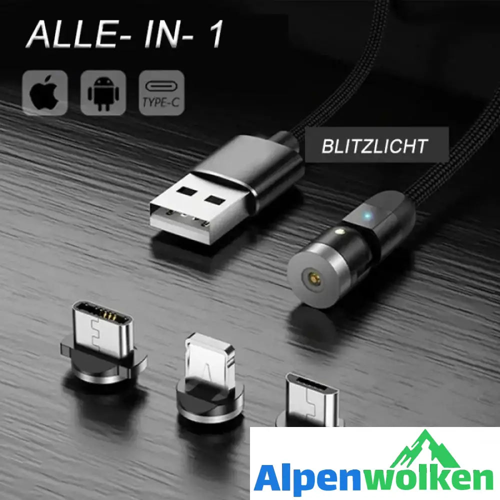 Alpenwolken - 3-IN-1 DESIGN 360 ° Magnetkabel