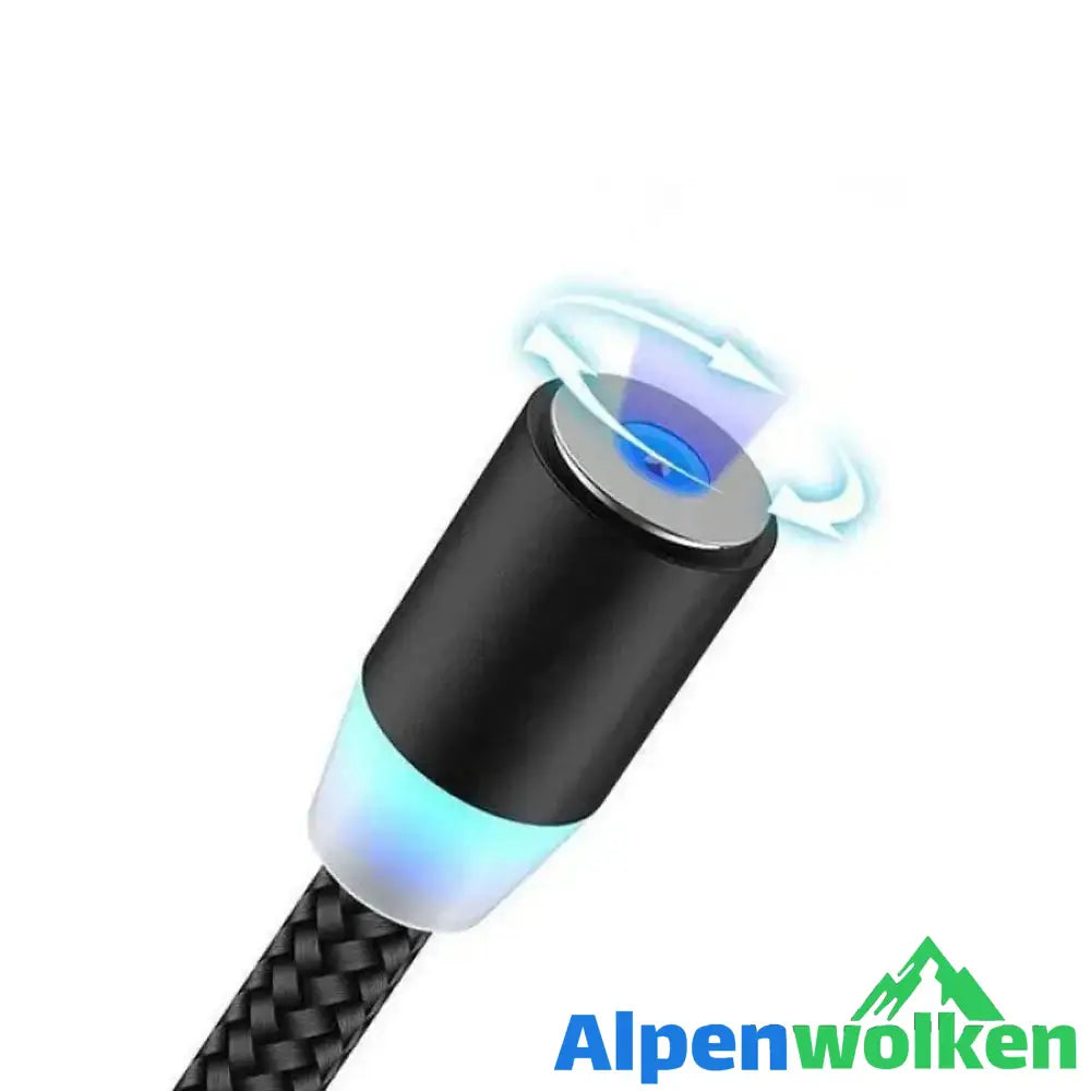 Alpenwolken - 3-IN-1 DESIGN 360 ° Magnetkabel Schwarz