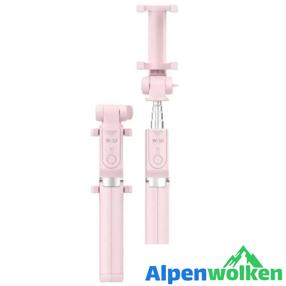 Alpenwolken - 3 in 1 drahtloser Bluetooth Selfie Stick Rosa