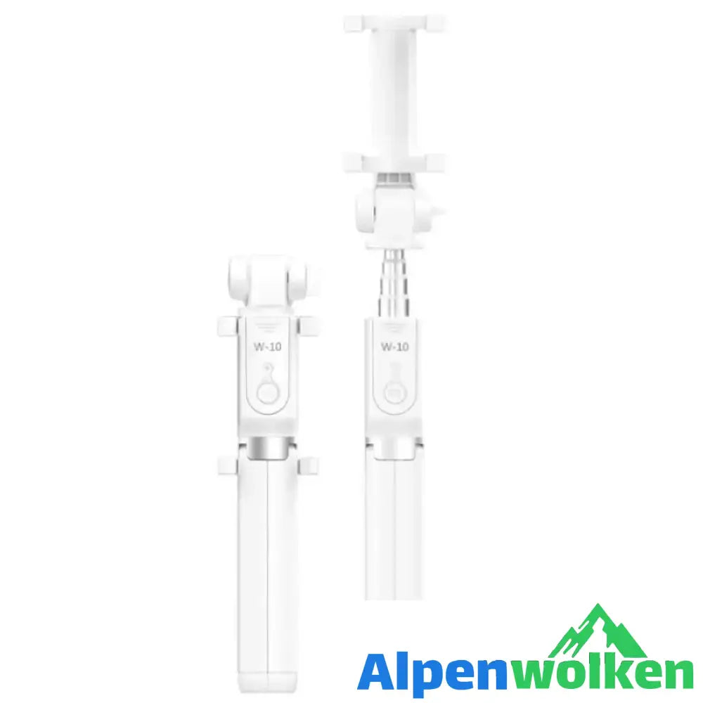 Alpenwolken - 3 in 1 drahtloser Bluetooth Selfie Stick Weiß