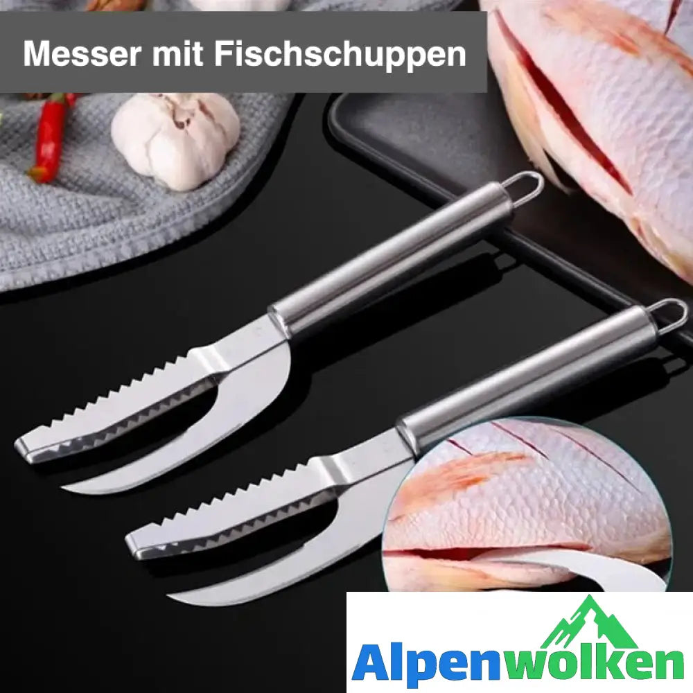 Alpenwolken - 3-in-1 Fischschuppenmesser